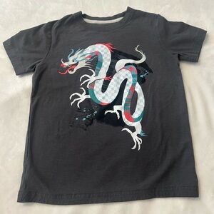 Tea Collection Dragon Graphic Kids T-Shirt - Charcoal
